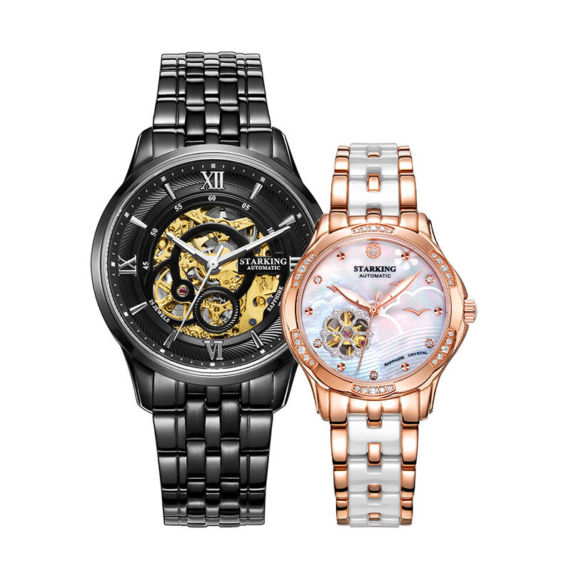 スターキング-女性用の高級機械式時計,バレンタインデー用のバレンタインデーギフト,卸売,クロスボーダー