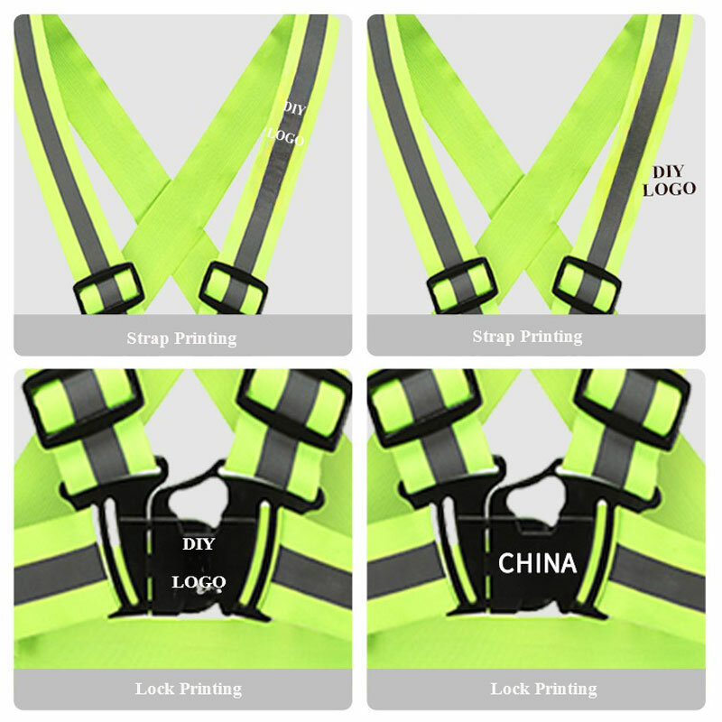 Reflective Vest Fluorescent Yellow For Bicycle Self-defense Safety Supplies Luminous Reflective Strips Running Adjustable Tape