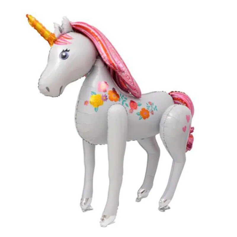 3D Horse Balloon Birthday Gift Decoration Assemble Large Three-dimensional Unicorn Balloon Birthday Party Stage Decoration