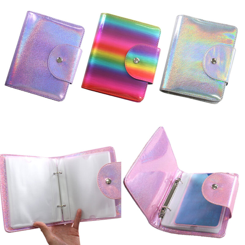 Holographic Nail Art Stamp Template Case, Pink Stamping Plate Holder, Saco de armazenamento, Organizador, 9,5x14,5 centímetros, Novo, 20Slots