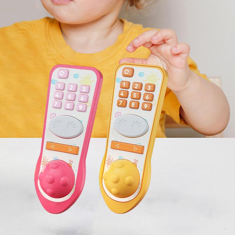 Juguete de Control remoto de TV con luz suave y sonido, volumen ajustable, Educación Temprana duradera para bebé de 6 a 12 meses, regalos de cumpleaños