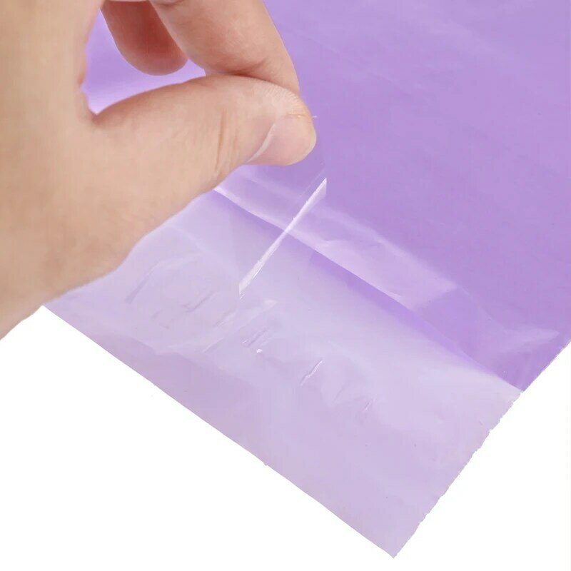 Bolsa de mensajería de plástico PE con sello autoadhesivo, sobres de almacenamiento exprés, color púrpura, 100 piezas