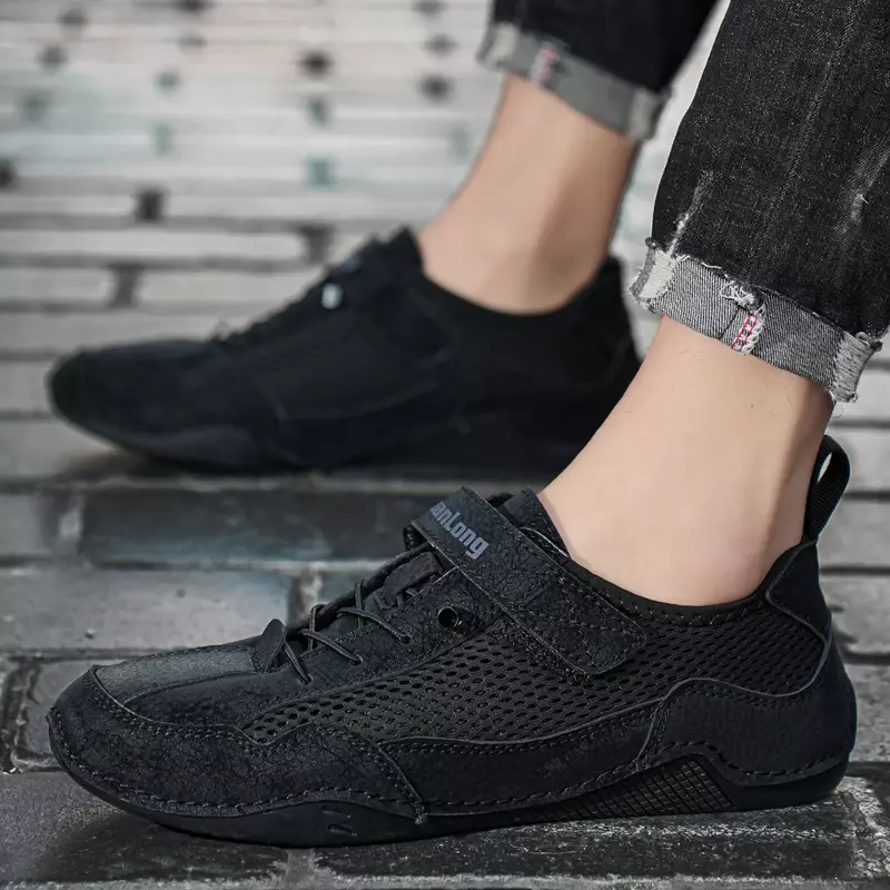 Brand Comfortable Casual Men Shoes Plus Size Loafers Spring/Summer Mesh Shoes Men Flats Breathable Driving Shoes Men's Sneakers