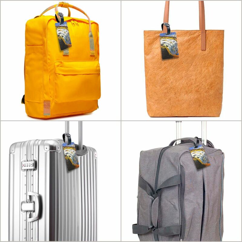 Étiquette de bagage de montre de fusion, étiquette d'identification de bagage, couverture de confidentialité de bagage, valise de Salvador Dali