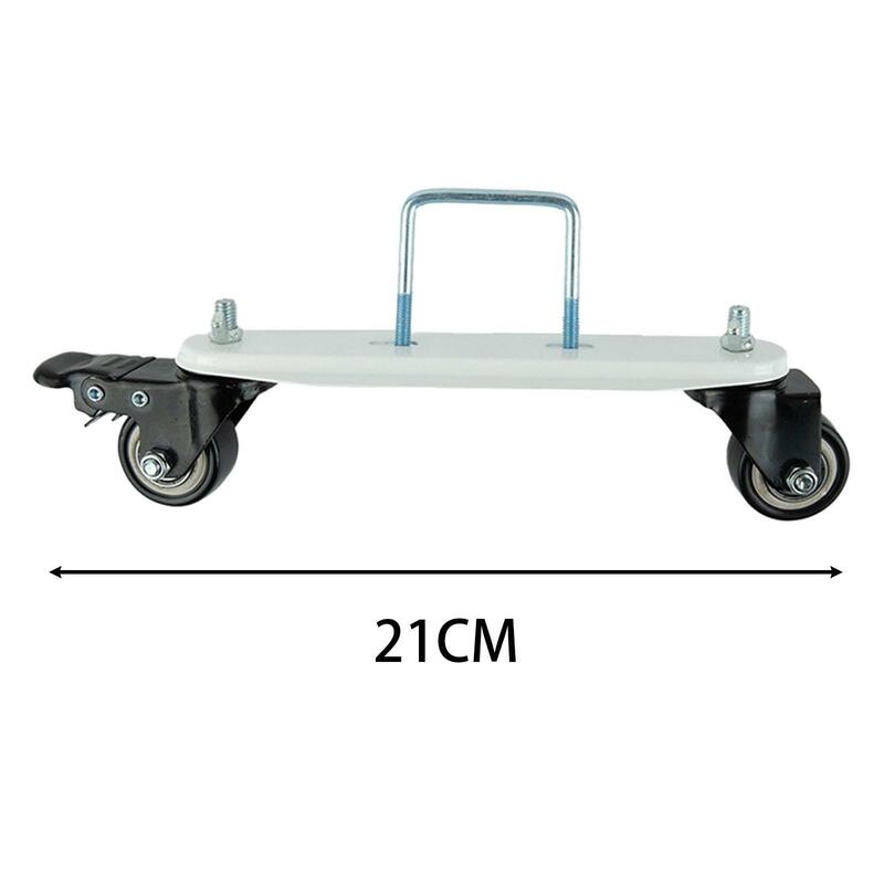 2x Electric Heater Caster Bracket Frame Base Spare Parts Hole to Hole Distance 4.2cm Easily Install Durable with Brake Wheel