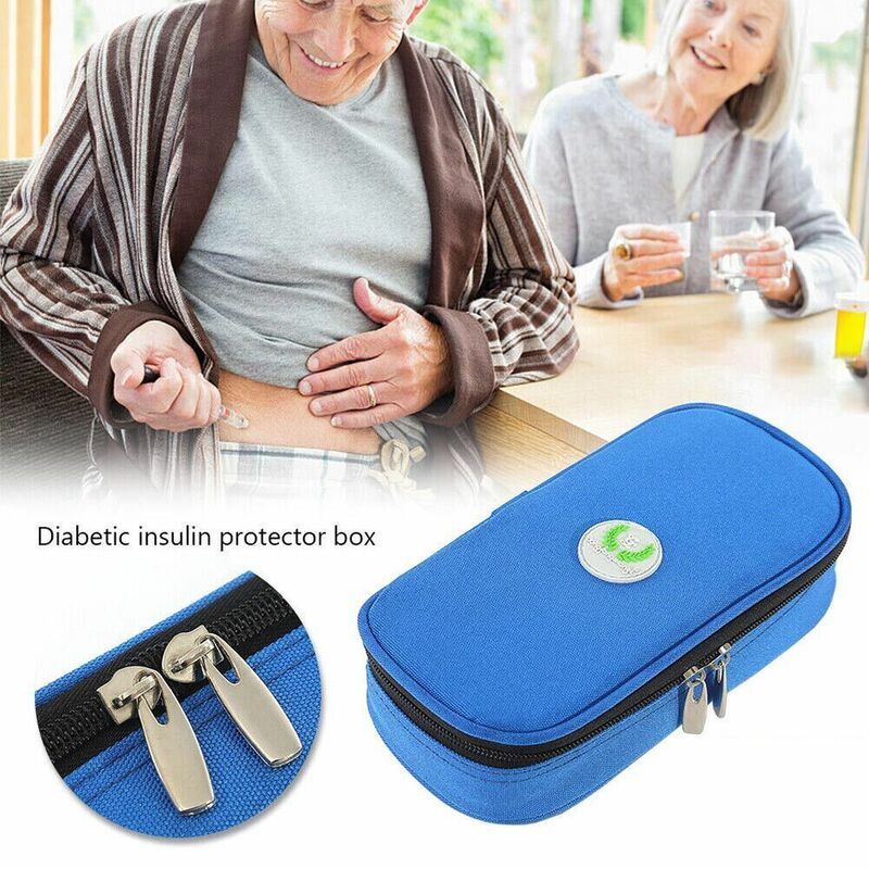 Waterproof Thermal Insulated Oxford without Gel Insulin Cooling Bag Travel Case Pill Protector Medicla Cooler