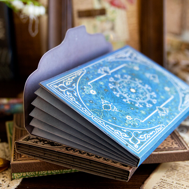 60 lembar bahan kertas sekali cerita buku catatan Retro bahan DIY dekorasi kertas dasar buku tempel 125*85mm