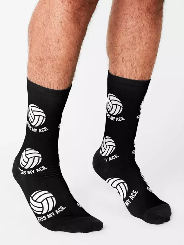 Volleybal-Kus Mijn Aas Sokken Halloween Bloemen Grappige Geschenken Sokken Voor Mannen Dames