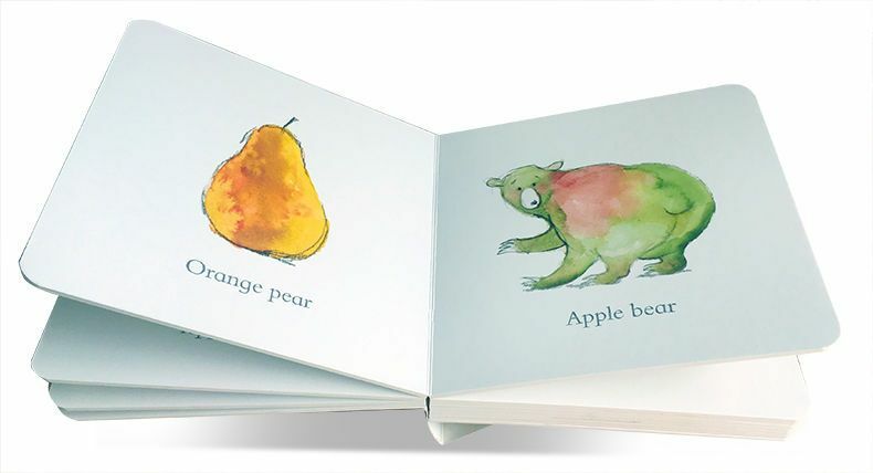 Оранжевый грушевидный яблочный медведь: английские картинки, книги для раннего развития для детей в возрасте