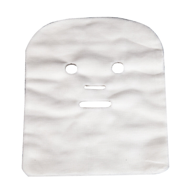 100PCS Disposable Facial Gauze Soft Pure Cotton DIY Beauty Mask Salon Highly Water Absorption Non-Irritating Face Gauze Mask 2#