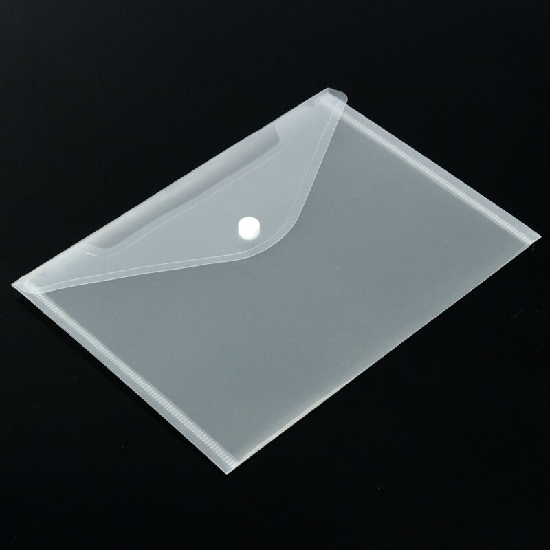 Carpeta de plástico transparente A5, bolsa de archivos, papel, suministros de oficina, 10-100 unids/set