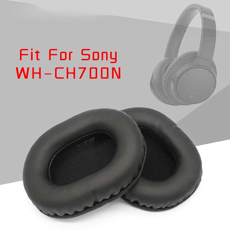 แผ่นรองหูฟังสำหรับ Sony WH CH700N WH-CH700N หูฟังแผ่นรองหูฟังเปลี่ยนหูฟัง Pad PU หนังฟองน้ำโฟม