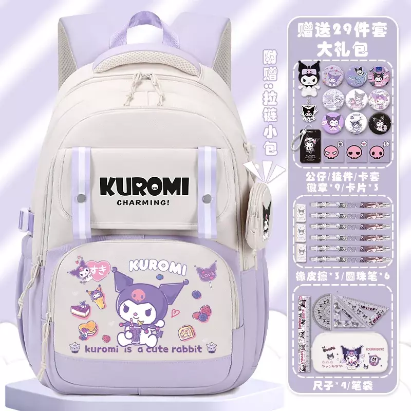 Sanrio New Clow M Student Schoolbag Children Cartoon Cute Casual and Lightweight Large Capacity Backpack