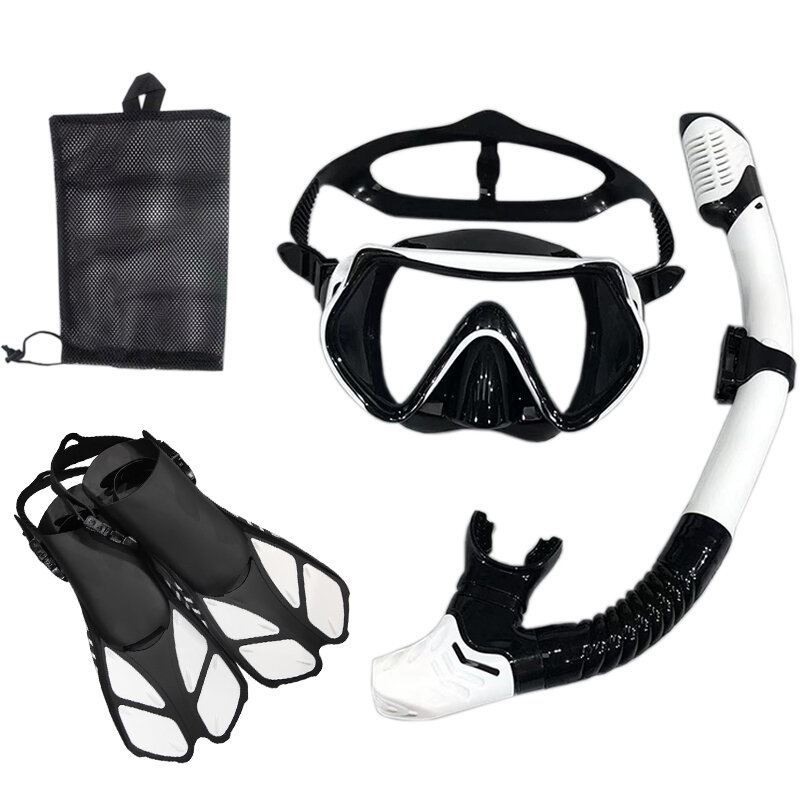 Snorkel masker selam dan kacamata menyelam, Set tabung renang dewasa uniseks