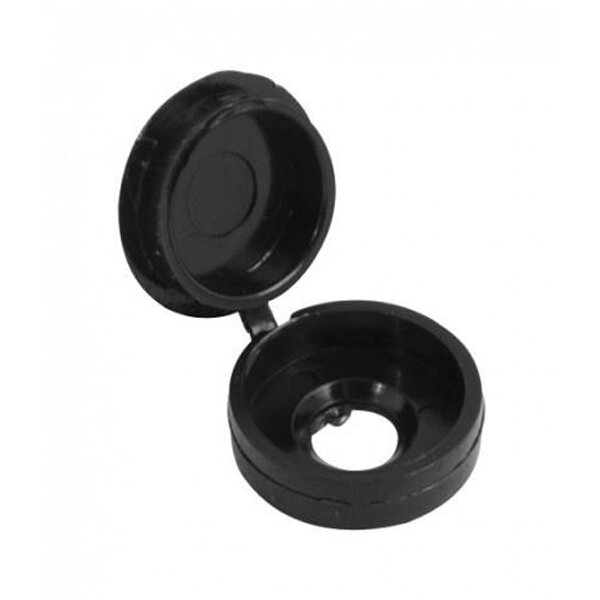 Screw Cap Cup Washer Hinged Cover Black ( Pack Of 50 )