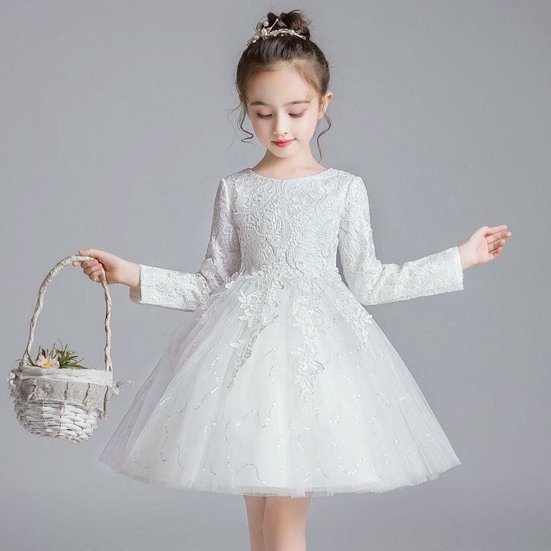 Kinder prinzessin Kleid Frühling und Herbst Mädchen Klavier Kostüm