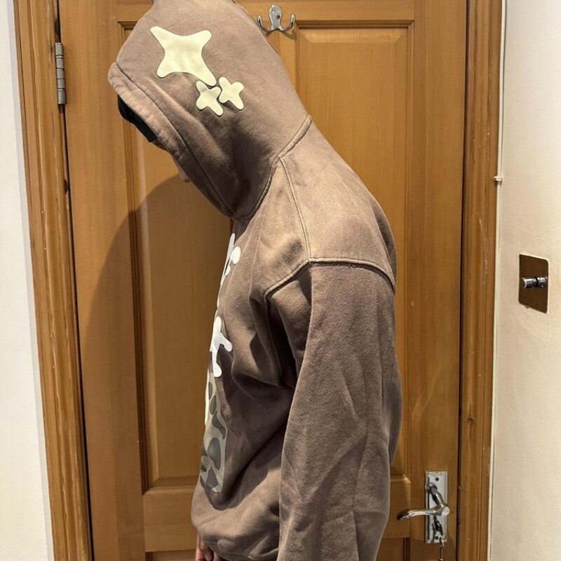 American Street Out of Sight bedruckter Hoodie mit hochwertigem 3D-Muster kawaii Sweatshirt y2k Kleidung Harajuku übergroßen Hoodie