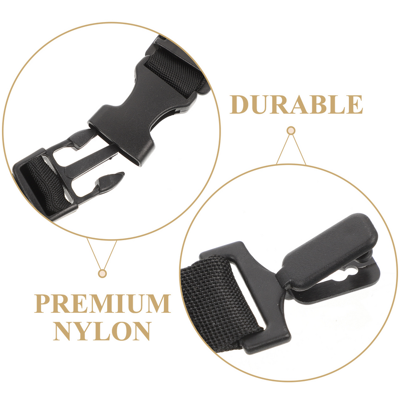 Light Weight Adjustable High Strength Safety Helmet Mandibular Fabric Strap(Black and Chin Rest Black or White for Random)