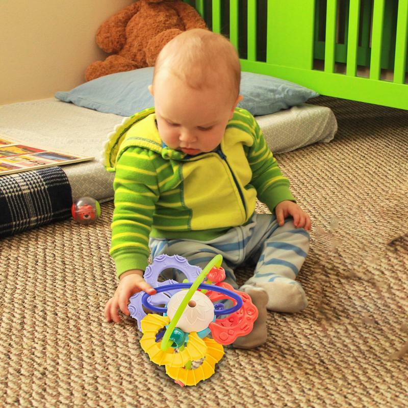 感覚的な歯がためリング,赤ちゃんのためのおもちゃ,柔らかい,洗える,子供のガラガラ,幼児の感覚玩具