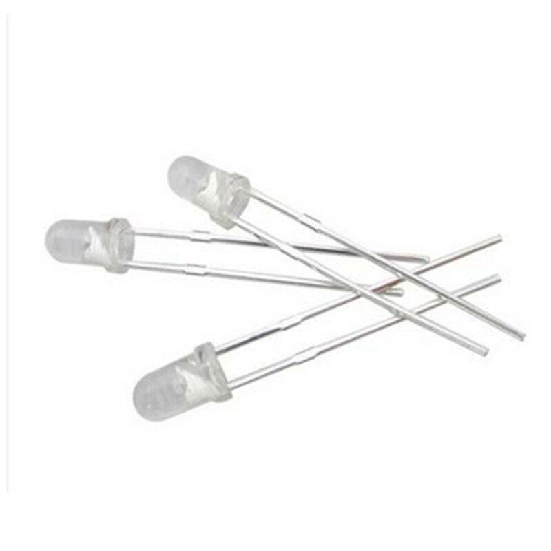 Lampes LED super lumineuses, blanc, blanc, 3mm, F3, DIPLED, 50 pièces