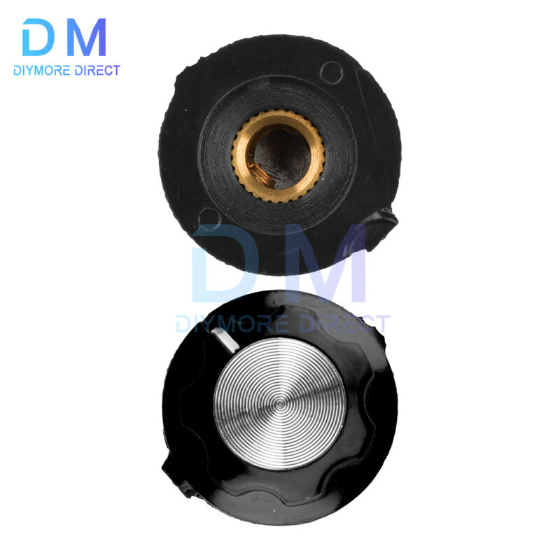 Aluminum Alloy Potentiometer Knob Cap Volume Control Knob Hat Rotation Switch for 6mm Roll Shaft/D-axis