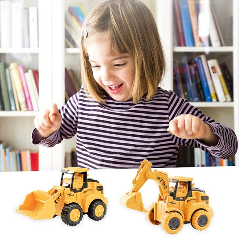 Modèle de camion de simulation de jouet de voiture d'ingénierie, modèles de tracteur, ménage