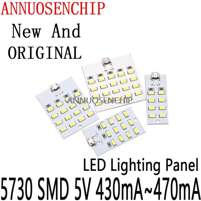 Lampu malam darurat ponsel USB Panel pencahayaan LED Mirco putih 5730 lampu malam 5730 SMD 5V 430mA ~ 470mA
