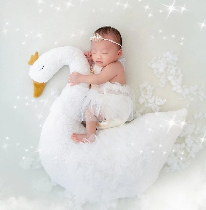 Bebê recém-nascido fotografia adereços animal coelho flamingo boneca posando travesseiro foto almofada fotografia esteira