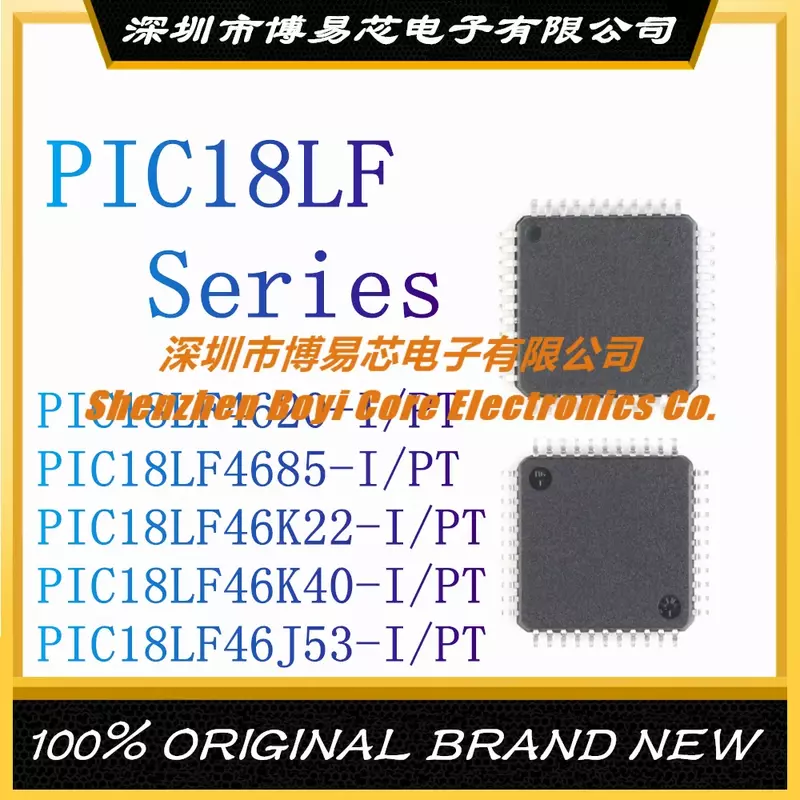 PIC18LF4620-I PIC18LF4685-I PIC18LF46K22-I PIC18LF46K40-I PIC18LF46J53-I PT TQFP-44ชิป IC (MCU/MPU/SoC)