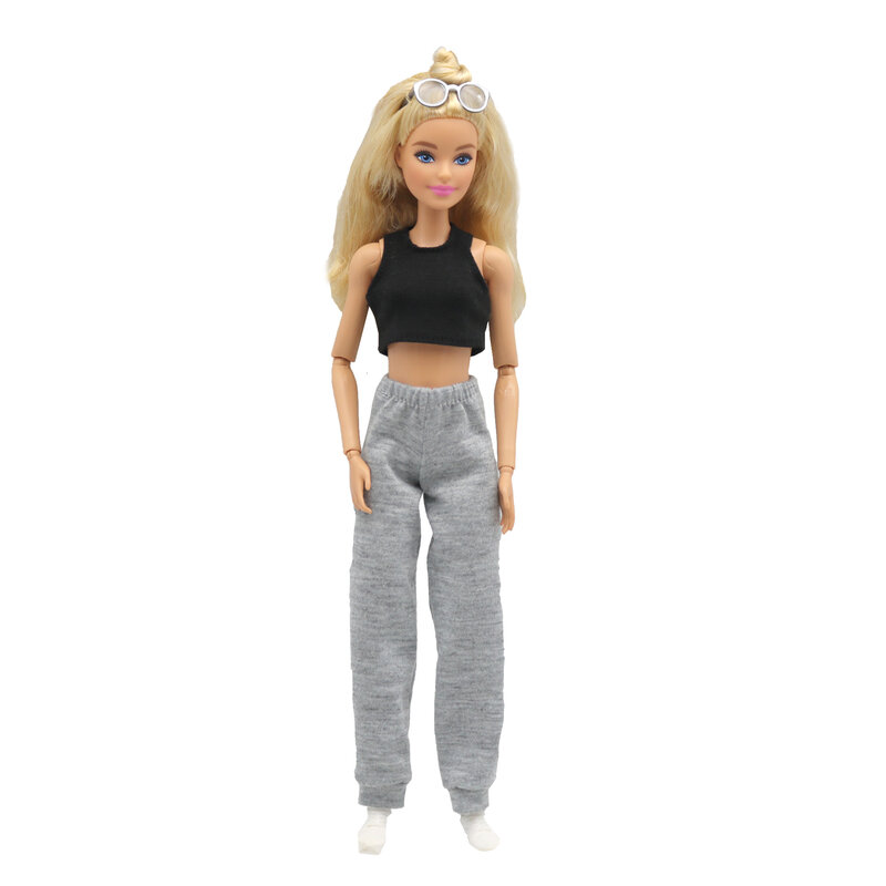 Pakaian boneka baru 30cm 1/6 Tank top celana olahraga set pakaian harian aksesoris pakaian untuk boneka Barbie