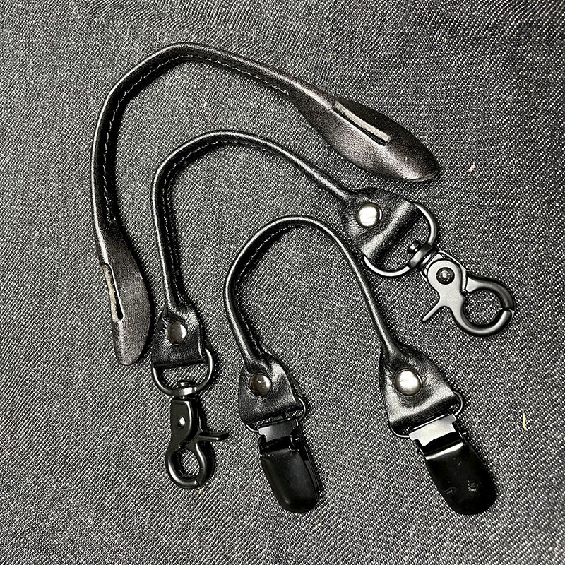 Retro Men's Suspender Accessories, Cowhide Handmade DIY Suspender Replacement, Improved Suspender Accessories, Multi-Color