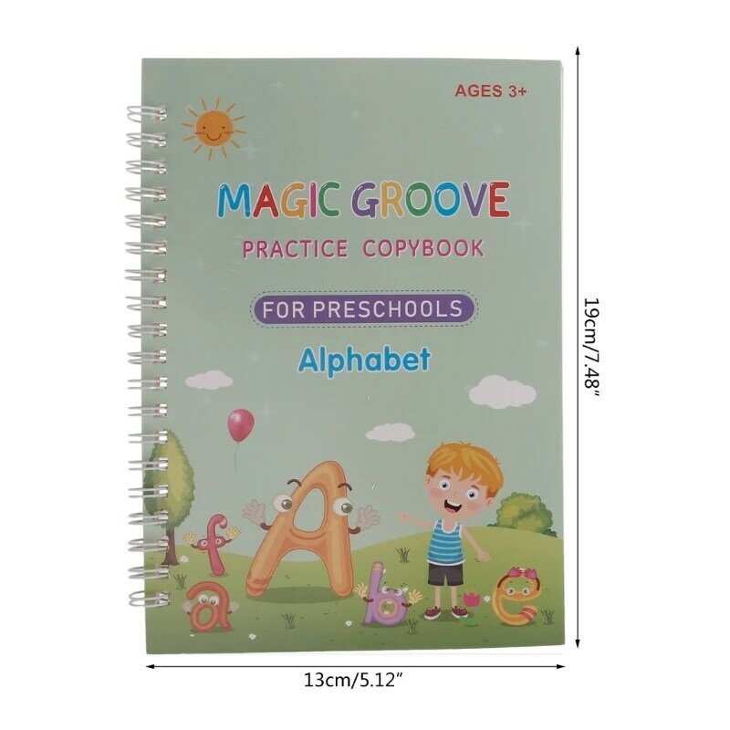 Zeszyt dla dzieci do ćwiczenia pisma ręcznego — zawiera magiczne zeszyty i długopisy