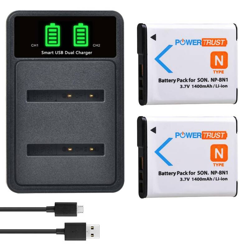 Power trust NP-BN1 np bn1 bn1 batterie + led dual ladegerät für sony DSC-W800,DSC-WX220,DSC-W830,DSC-W810,DSC-QX30,DSC-QX100,DSC-QX10