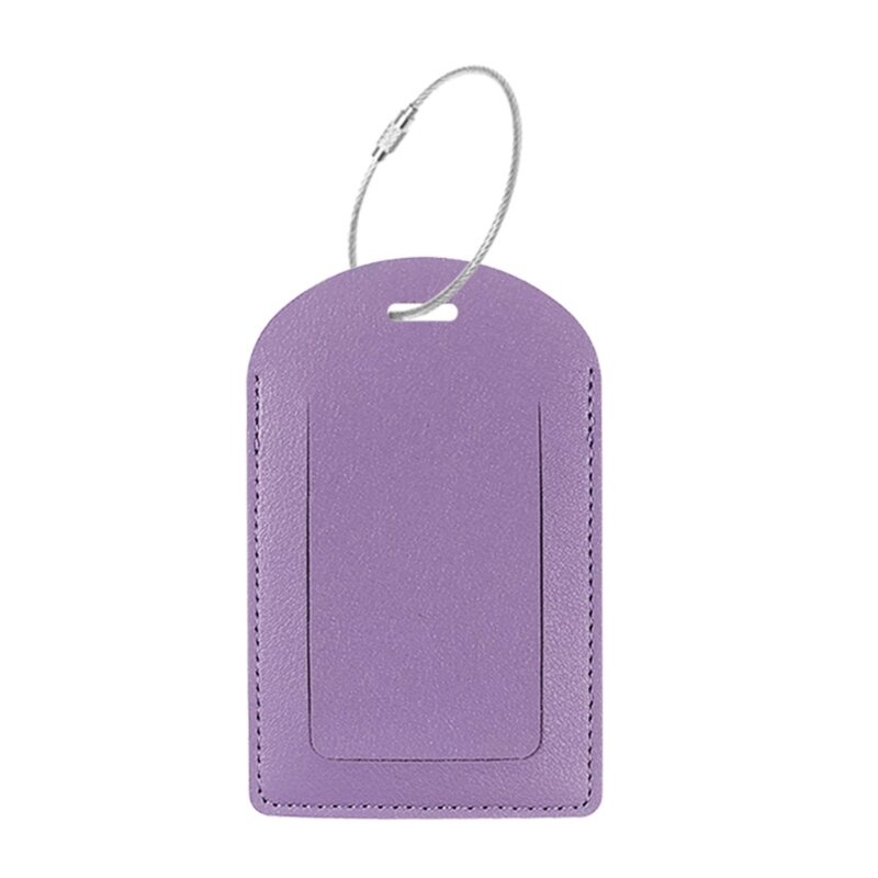 GD5F PU Leather Luggage Tag Travel Bags Label Suitcase Identifier Privacy Protection