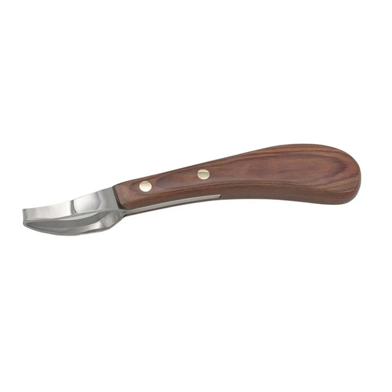 Нож-копыта с деревянной ручкой, инструменты для резки копыт левой и правой рукой, для коз, свиней, лошадей, ферм, крупного рогатого скота