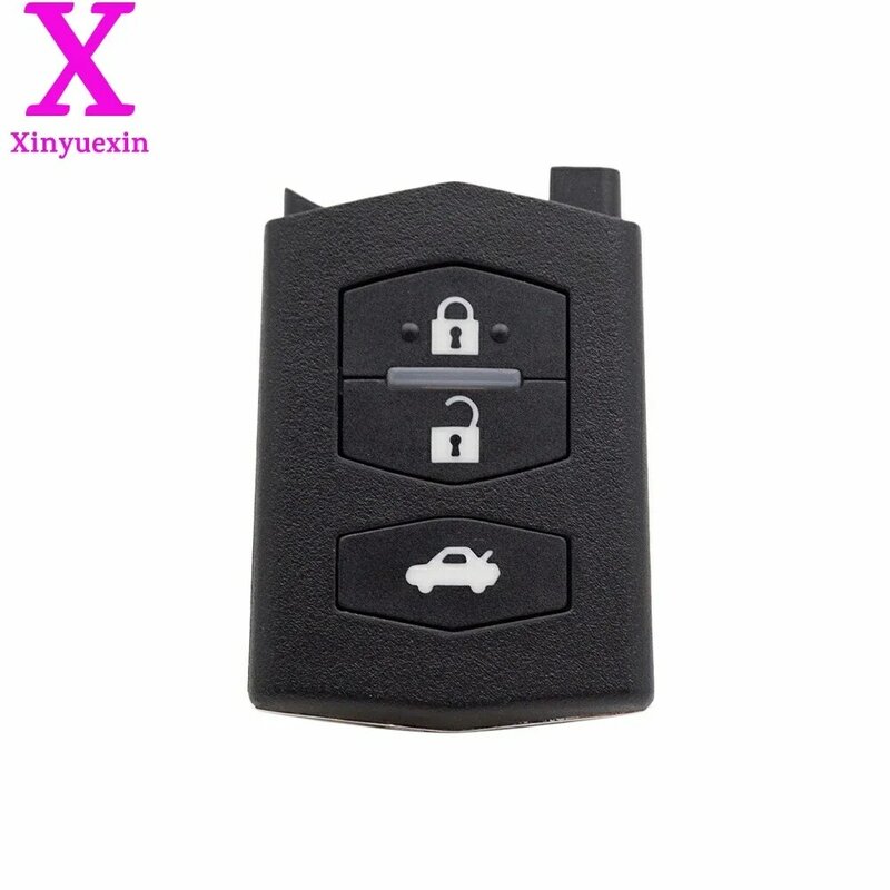 Xinyuexin Auto Sleutel Shell Voor Mazda 3 5 6 2 3 Knoppen Remote Key Fob Opvouwbare Flip Plastic Case Ongeslepen Mes Auto Accessoires