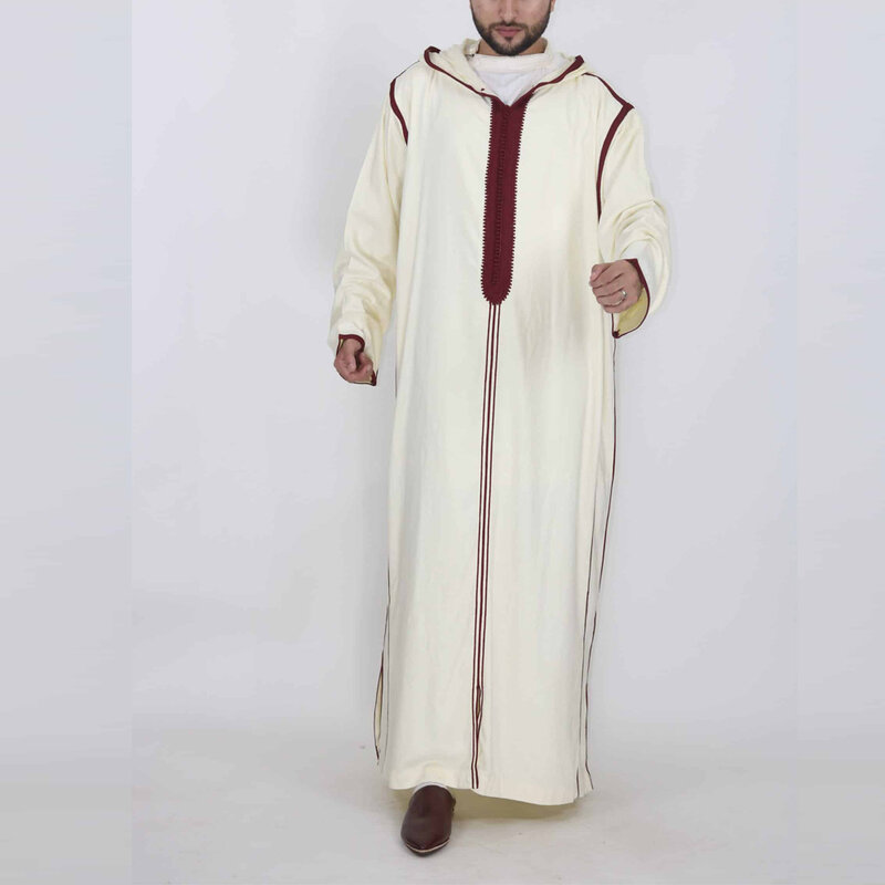 Nowa arabska długa męska koszula z kapturem AliExpress Amazon Muslim Robe