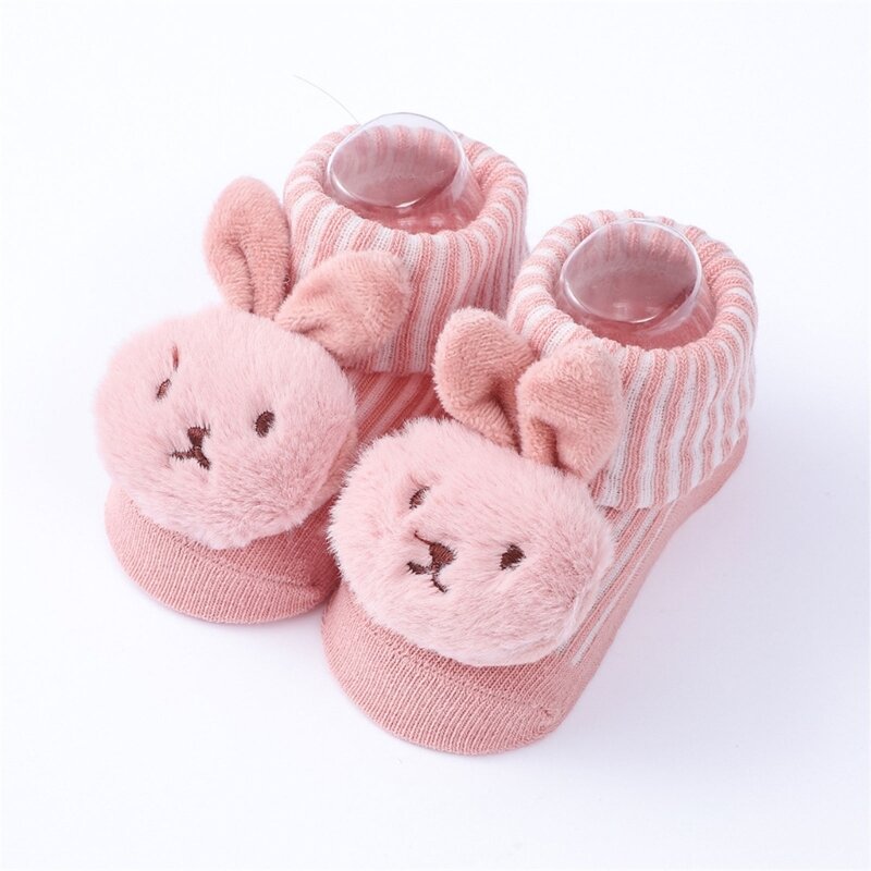 3 paires chaussettes tricotées pour bébés, jolies poupées, essentiel pour les tout-petits, garçons filles