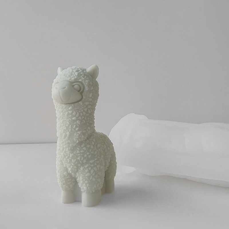 Y1UB Nến Làm 3D Alpacas Khuôn Nhựa Trang Trí Nhà Cửa Nến Thơm Khuôn DIY