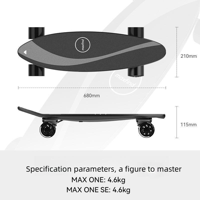 Maxfind-patinete eléctrico de cuatro ruedas para jóvenes, monopatín ligero e inteligente, dispositivo portátil para caminar con control remoto