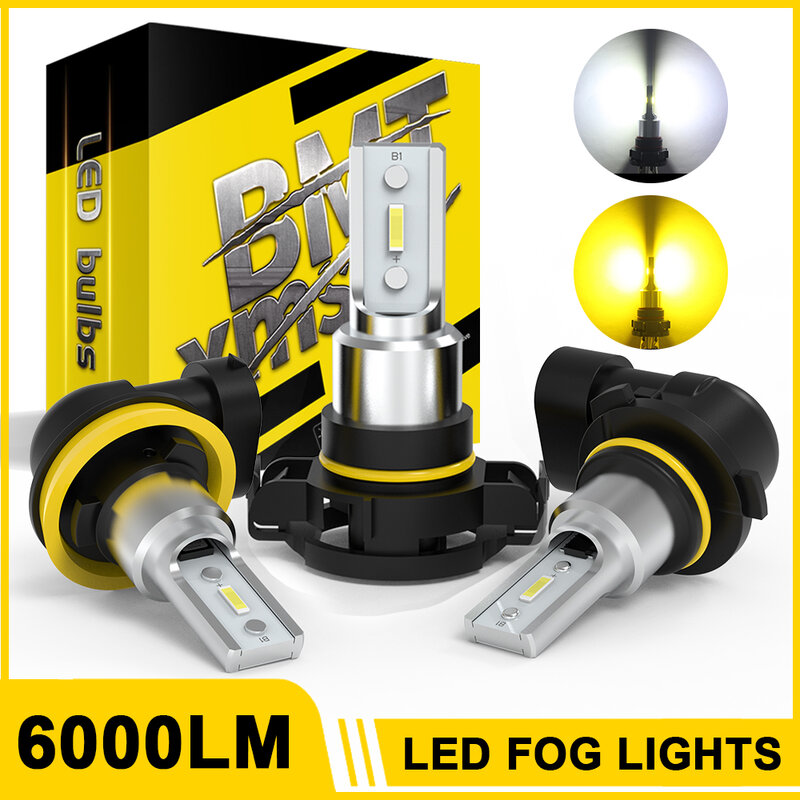 BMTxms-bombillas LED antiniebla para coche, lámpara de conducción de 6000Lm CANBUS 9006 HB4 H11 H8 9005 HB3 H10 PSX24W 2504 para Toyota Skoda Ford