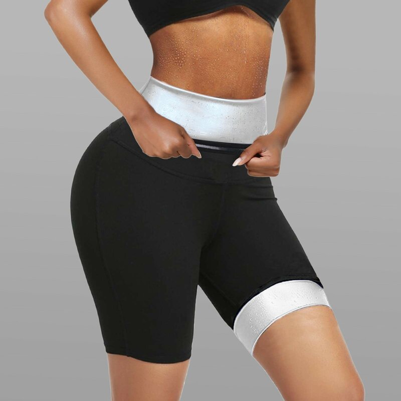 Sweat Sauna Pants Body Shaper Weight Loss Slimming Pants Women Waist Trainer Tummy Hot Thermo Sweat Leggings Fitness Workout