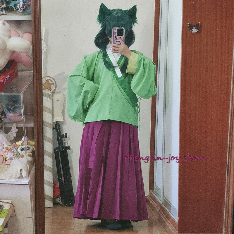 Maomao Cosplay Costume Wig Anime The Apothecary Diaries Dress Skirt Green Top Kusuriya No Hitorigoto Hairpin Halloween for Women