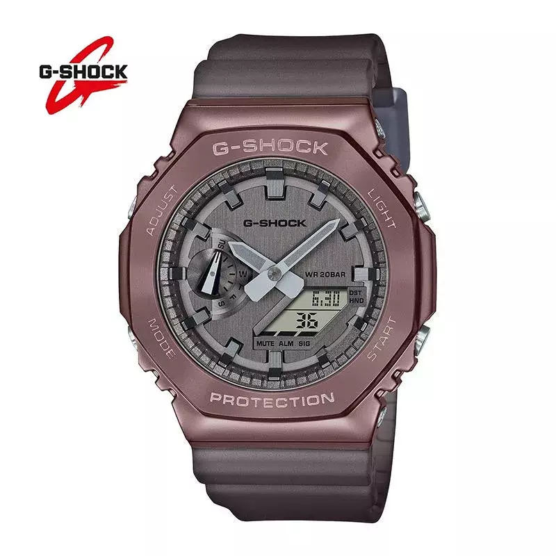 G-SHOCK-Relógio esportivo à prova de choque masculino, GM-2100 Reloj, marca de luxo, Night Running, relógio de iluminação impermeável, relógio de casal