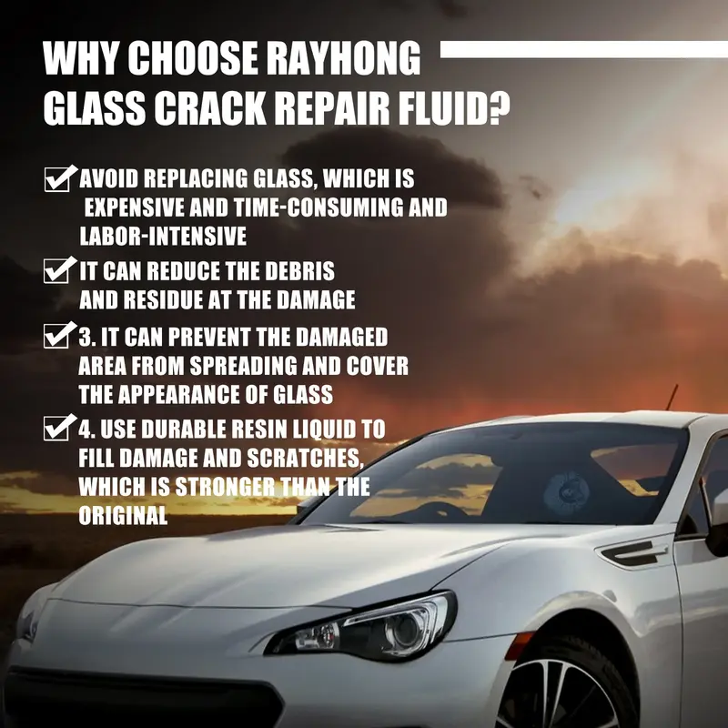 Liquido per la riparazione delle crepe del parabrezza dell'auto da 20ml riparazione dei finestrini dell'auto fai-da-te Kit di colla per la polimerizzazione del vetro in resina Crack Crack Quick Repair liquido adesivo
