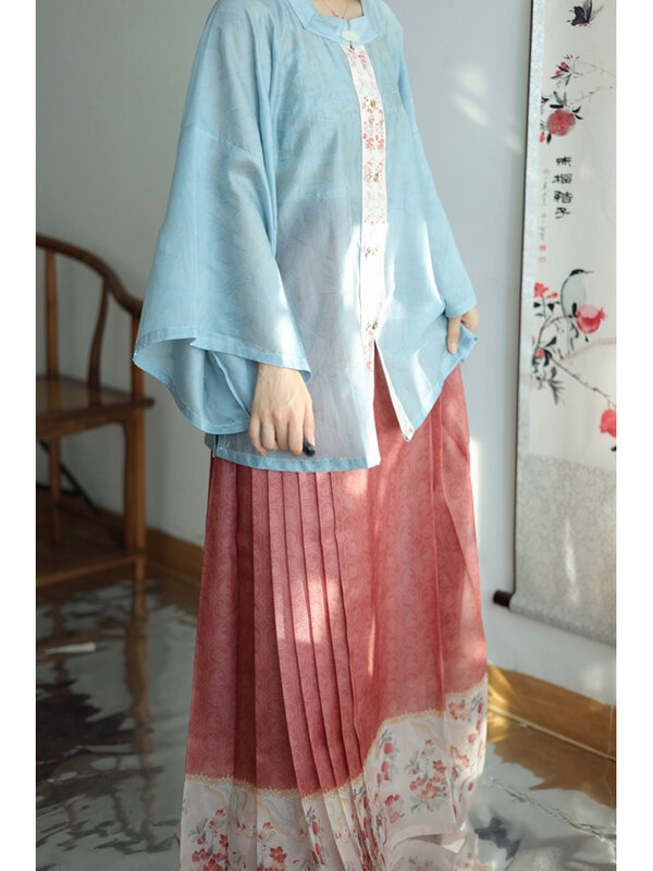 Ming Dynasty Rabbit Horse Face Skirt Spring Autumn Daily Hanfu  Han Element Ancient Chinese Style Costume Stage Dancewear