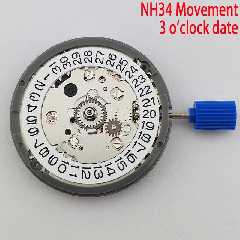 Kit pengganti Movt jam tangan otomatis mahkota jam 3 akurasi tinggi gerakan mekanis NH34/NH34A asli Jepang
