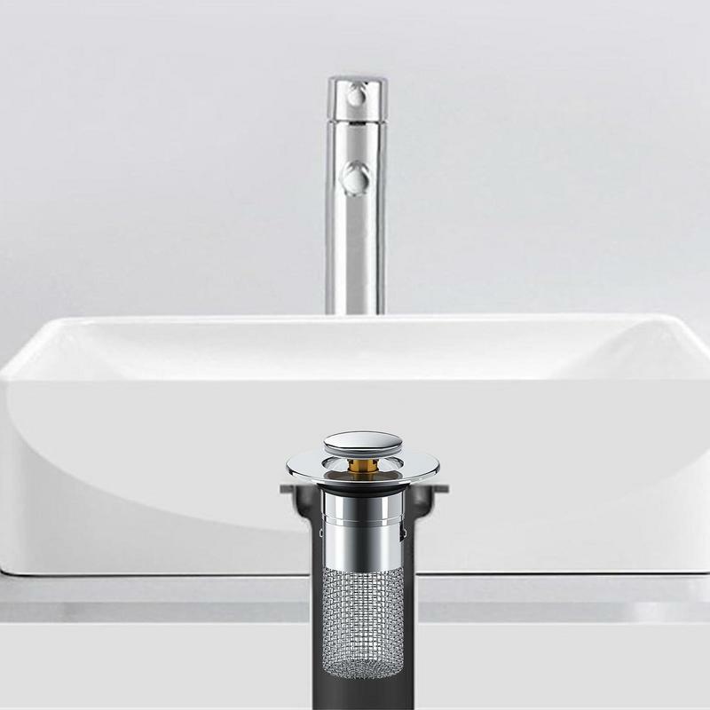 Sink Plug Pop Up Drain Strainer With Basket Bathroom Sink Drains Preventing Clogging For Washbasins Toilets Kitchen Sinks Tool
