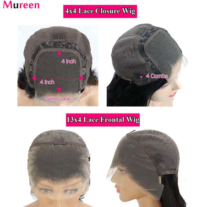 Wig Bob lurus renda depan rambut manusia Wig untuk wanita HD transparan penuh renda Wig Frontal Wig rambut manusia