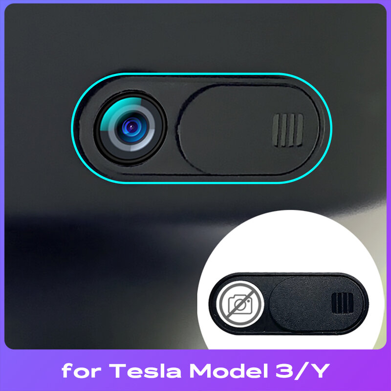 ฝาครอบกล้องสำหรับรถยนต์ Tesla รุ่น3 Y เว็บแคมสไลด์ตัวบล็อกความเป็นส่วนตัว1/5ชิ้นเข้ากันได้กับแท็บเล็ตพีซีแล็ปท็อป iPad